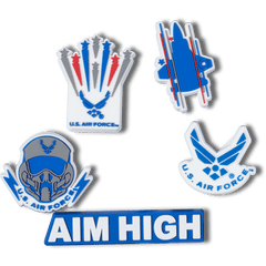 Women / Men / Kids Crocs - Armed Forces US Air Force 5Pck Jibbitz Shoe Charm