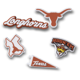 Women / Men / Kids Crocs - University of Texas 5 Pack Jibbitz™ charms