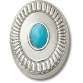Women / Men Crocs - Silver Turquoise Emblem Jibbitz™ charms