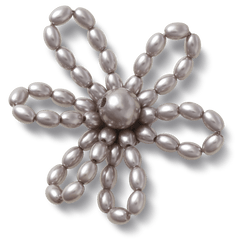 Women / Men Crocs - Grey Pearl Beaded Daisy Jibbitz™ charms