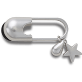 Women / Men Crocs - Silver Meta Safety Pin Jibbitz™ charms