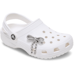 Women / Men Crocs - Silver Gem Bow Jibbitz™ charms