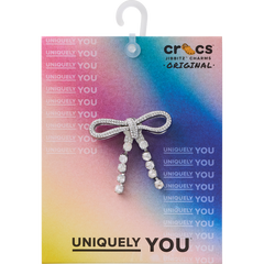 Women / Men Crocs - Silver Gem Bow Jibbitz™ charms