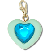 Women / Men / Kids Crocs - Blue Heart Sim Gem Charm Jibbitz Shoe Charm