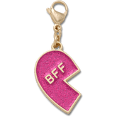 Women / Men / Kids Crocs - Pink Glitter BFF Charm Left Jibbitz Shoe Charm
