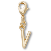 Women / Men / Kids Crocs - Gold Letter V Charm Jibbitz™ charms