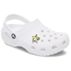 Women / Men Crocs - Silver and Green SMT Gem Star Jibbitz™ charms