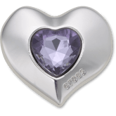 Women / Men Crocs - SilverandPurple SMT Gem Heart Jibbitz™ charms