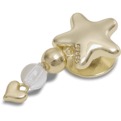 Women / Men Crocs - Gold Star with Heart Dangle Jibbitz™ charms