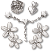 Women / Men Crocs - Silver Meta Floral 5 Pack Jibbitz™ charms