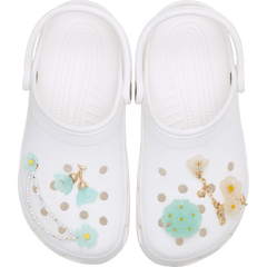 Women / Men Crocs - Blue Dainty Floral 5 Pack Jibbitz™ charms