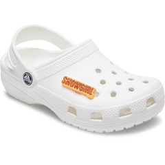 Women / Men Crocs - Orange Glitter Sign Jibbitz™ charms
