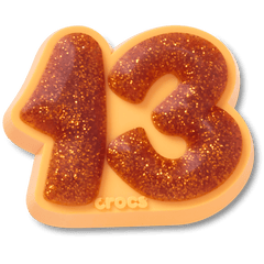 Women / Men Crocs - Orange Sparkly Number 13 Jibbitz™ charms