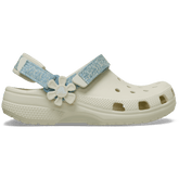 Kids Crocs - Kids’ Classic Denim Flower Adjustable Backstrap Clog