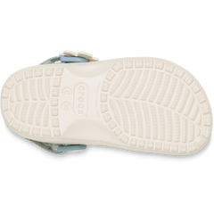 Kids Crocs - Toddler Classic Denim Flower Adjustable Backstrap Clog