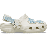 Kids Crocs - Toddler Classic Denim Flower Adjustable Backstrap Clog