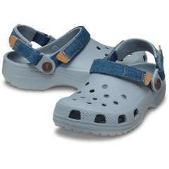 Kids Crocs - Kids' Classic Denim Adjustable Backstrap Clog