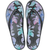 Women Crocs - Miami Round Toe Dark Floral Flip