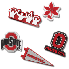 Women / Men Crocs - Ohio State University 5 Pack Jibbitz™ charms