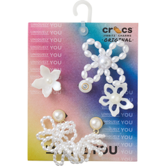 Women / Men Crocs - White Pearl Beaded 5 Pack Jibbitz™ charms