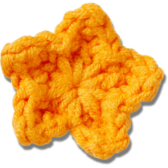 Women / Men Crocs - Crafted Crochet Orange Star Jibbitz™ charms