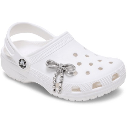 Women / Men Crocs - Silver Gem Bow Jibbitz™ charms