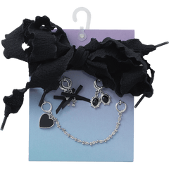 Women / Kids Crocs - Laces and Dainty Bow Charm Kit Jibbitz Shoe Charm