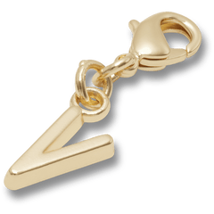 Women / Men / Kids Crocs - Gold Letter V Charm Jibbitz™ charms