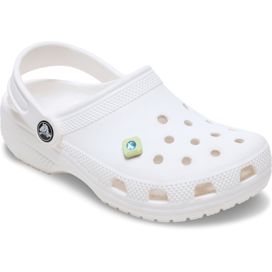 Women / Men Crocs - Green PVC Square SMT Gem Jibbitz™ charms