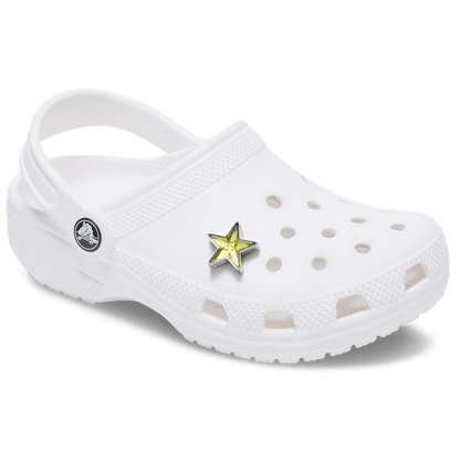 Women / Men Crocs - Silver and Green SMT Gem Star Jibbitz™ charms
