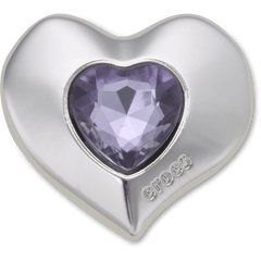 Women / Men Crocs - SilverandPurple SMT Gem Heart Jibbitz™ charms