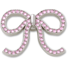 Women / Men Crocs - Pink Glittery Bow Jibbitz™ charms