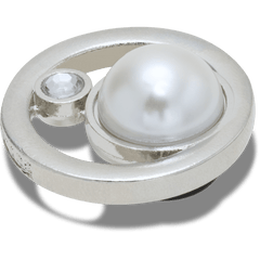 Women / Men Crocs - Silver Ring With Pearl Jibbitz™ charms