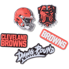 Women / Men Crocs - NFL Cleveland Browns 5 Pack Jibbitz Shoe Charm
