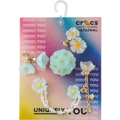 Women / Men Crocs - Blue Dainty Floral 5 Pack Jibbitz™ charms