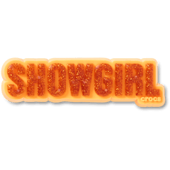 Women / Men Crocs - Orange Glitter Sign Jibbitz™ charms