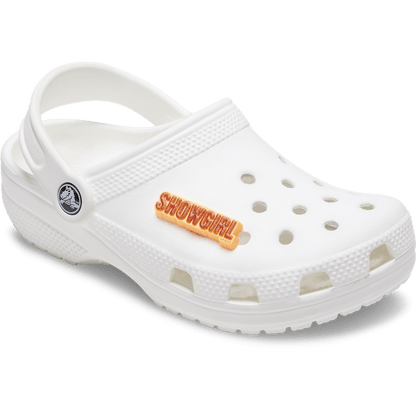 Women / Men Crocs - Orange Glitter Sign Jibbitz™ charms