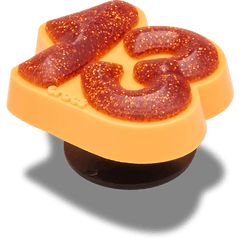 Women / Men Crocs - Orange Sparkly Number 13 Jibbitz™ charms