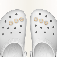 Women / Men Crocs - Gold Letter A-Z Jibbitz Shoe Charm