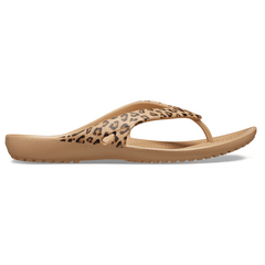 Women Crocs - Women's Kadee II Leopard Flip