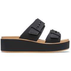 Women Crocs - Brooklyn Buckle Matte Wrap Low Wedge