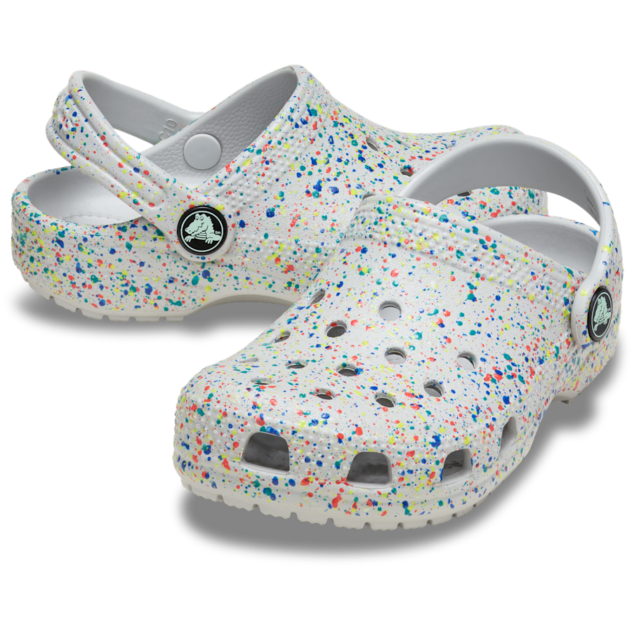 Kids Crocs - Kids' Classic Glow Paint Splatter Clog
