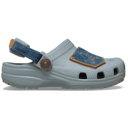 Kids Crocs - Toddler Classic Denim Adjustable Backstrap Clog